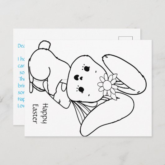 自分のイースターカードに色を付ける ポストカード (正面/裏面)