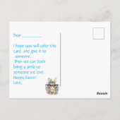 自分のイースターカードに色を付ける ポストカード (裏面)