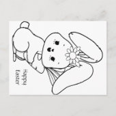 自分のイースターカードに色を付ける ポストカード (正面)