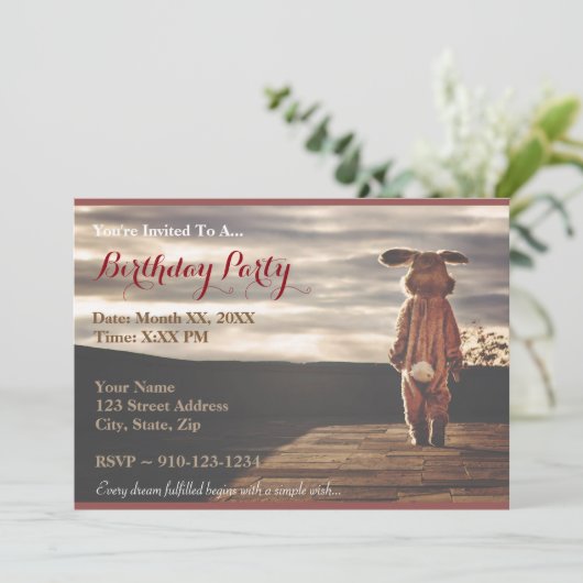 自分のイースター誕生日パーティーの招待状を作成する 招待状 (スタンド正面)