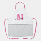 自分のエプロンをパーソナライズされた作成し、名前Monogram エプロン (正面)