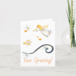 自分のエンジェルトランペット音楽のクリスマスを作成 シーズンカード