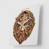 自分のオークの木の森の主を作成 スクエア壁時計 (傾斜)