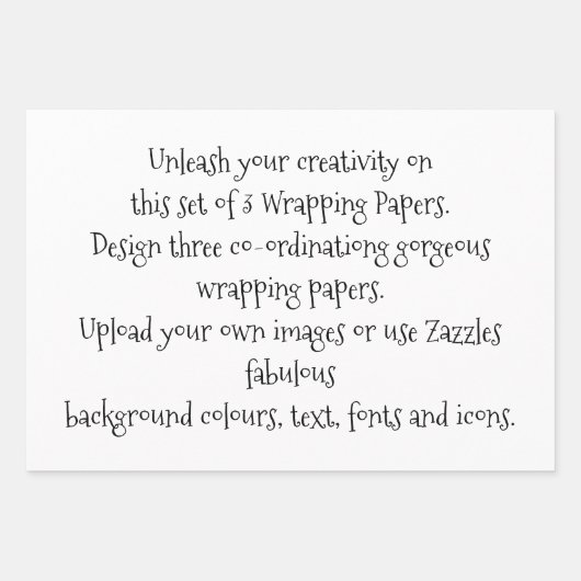 自分のカスタマイズ創造に合わせる ラッピングペーパーシート (正面3)