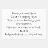 自分のカスタマイズ創造に合わせる ラッピングペーパーシート (正面2)