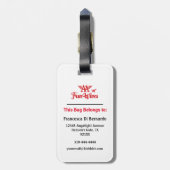 自分のカスタマイズ荷物タグオウムパイロット妻ロゴ ラゲッジタグ (裏面縦)