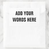 自分のカスタマイズ言葉 長方形シール (バッグ)