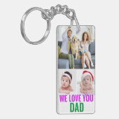 自分のカスタムを作成Daddy Photo We Love Youパパ キーホルダー (正面左)