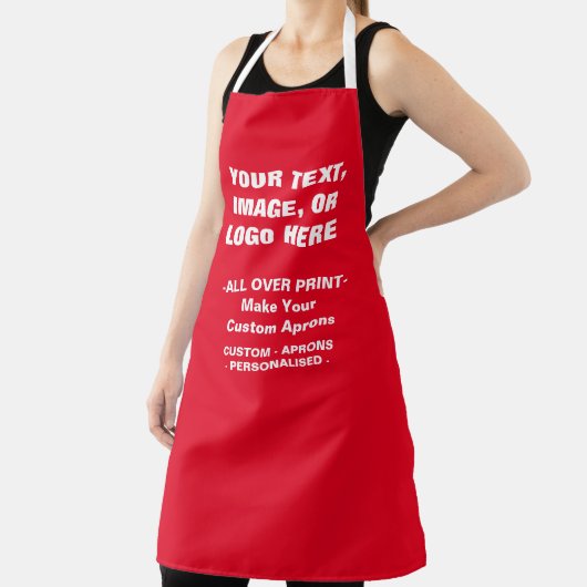自分のカスタムパーソナライズされたの男性の赤を作成 エプロン (インサイチュ)