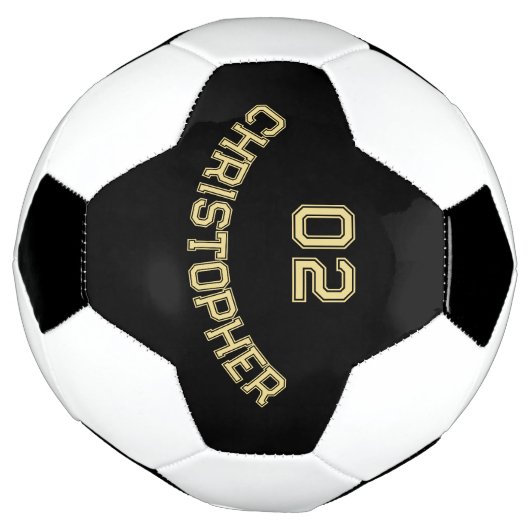 自分のカスタムプレイヤー名のジャージー番号の作成 サッカーボール (回転)