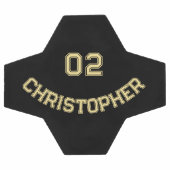 自分のカスタムプレイヤー名のジャージー番号の作成 サッカーボール (フラット)