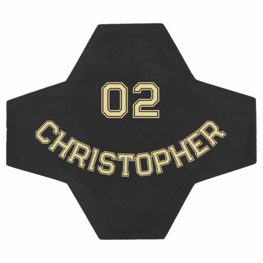 自分のカスタムプレイヤー名のジャージー番号の作成 サッカーボール (フラット)