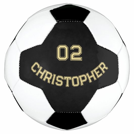 自分のカスタムプレイヤー名のジャージー番号の作成 サッカーボール (正面)