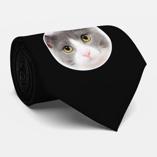 自分のカスタム写真の黒 ネクタイ (ロール)