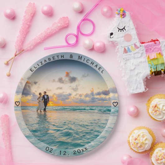 自分のカスタム写真を作結婚成 ペーパープレート (パーティー)