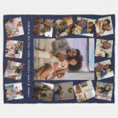 自分のカスタム写真パーソナライズされた15枚 フリースブランケット (正面(横))