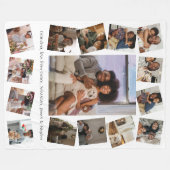 自分のカスタム写真パーソナライズされた15枚 フリースブランケット (正面(横))