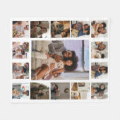 自分のカスタム写真パーソナライズされた15枚 フリースブランケット (正面(横))