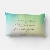 自分のカスタム引用文の追加グラデーション ランバークッション (裏面)