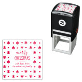 自分のカスタム「メリークリスマス」のスノーフレークを作成 セルフインキングスタンプ (インサイチュ)