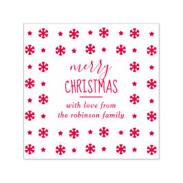 自分のカスタム「メリークリスマス」のスノーフレークを作成 セルフインキングスタンプ