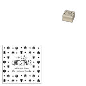 自分のカスタム「メリークリスマス」のスノーフレークを作成 ラバースタンプ (押印)