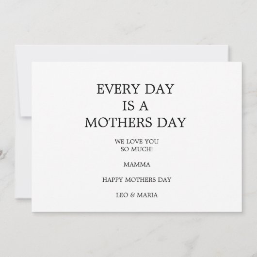 自分のカスタムHappy Mothers Day Cardを作成 招待状 (裏面)