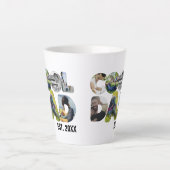 自分のカッコいいパパ7の手紙の写真を作成する カフェラテマグ (正面)