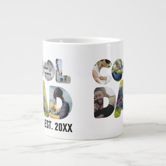 自分のカッコいいパパ7の手紙の写真を作成する ジャンボコーヒーマグカップ (正面)