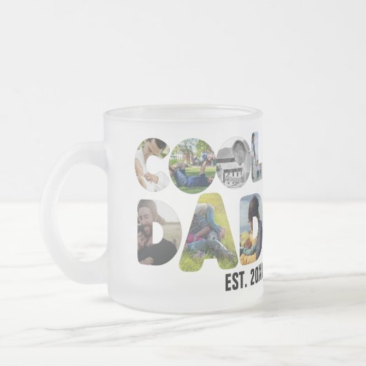 自分のカッコいいパパ7の手紙の写真を作成する フロストグラスマグカップ (左)