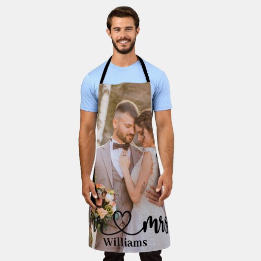 自分のカップルパーソナライズされた写真の作成 エプロン (着用した状態)