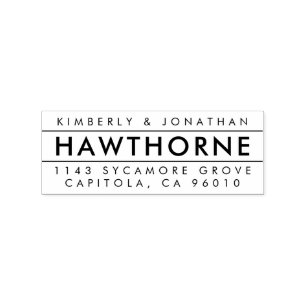 自分のカップルモダン差出人住所の作成 ラバースタンプ