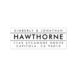 自分のカップルモダン差出人住所の作成 ラバースタンプ