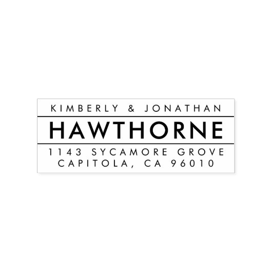 自分のカップルモダン差出人住所の作成 ラバースタンプ (インプリント)