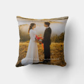 自分のカップル写真を作成する名前を追加 クッション (裏面)