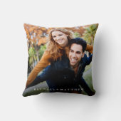 自分のカップル写真を作成する |名前の追加 クッション (裏面)
