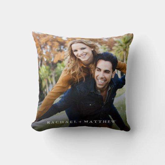 自分のカップル写真を作成する |名前の追加 クッション (正面)