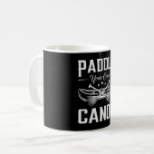 自分のカヌボート舟遊び川を漕おもしろいぐ コーヒーマグカップ (正面左)