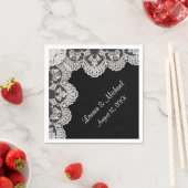 自分のカラーホワイトレースフェイクを作る結婚 スタンダードカクテルナプキン (インサイチュ)
