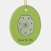 自分のカラーレースのドリーフラワーを選択 セラミックオーナメント (右)