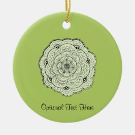 自分のカラーレースのドリーフラワーを選択 セラミックオーナメント