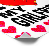 自分のガールフレンドが好きな写真を追加する ポスター (角)