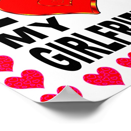 自分のガールフレンドが好きな写真を追加する ポスター (角)