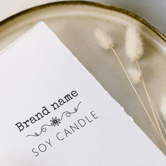 自分のキャンドルブランド名を花にする セルフインキングスタンプ