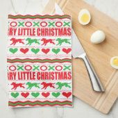 自分のクリスマスが少し楽しい キッチンタオル (四つ折り)