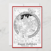 自分のクリスマスに色を付パーソナライズされたける シーズンカード (正面)