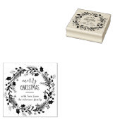 自分のクリスマスのリース挨拶を作成 ラバースタンプ (押印)