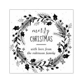 自分のクリスマスのリース挨拶を作成 ラバースタンプ (インプリント)