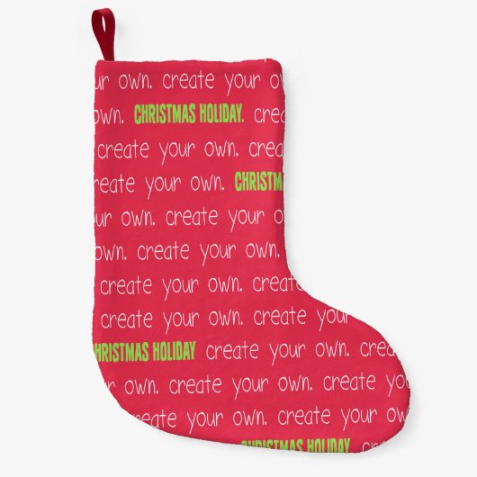 自分のクリスマスの小さなクリスマスストッキングを作成 スモールクリスマスストッキング (正面)