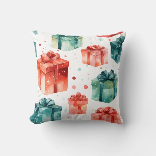 自分のクリスマスの箱と星を作成する クッション (正面)